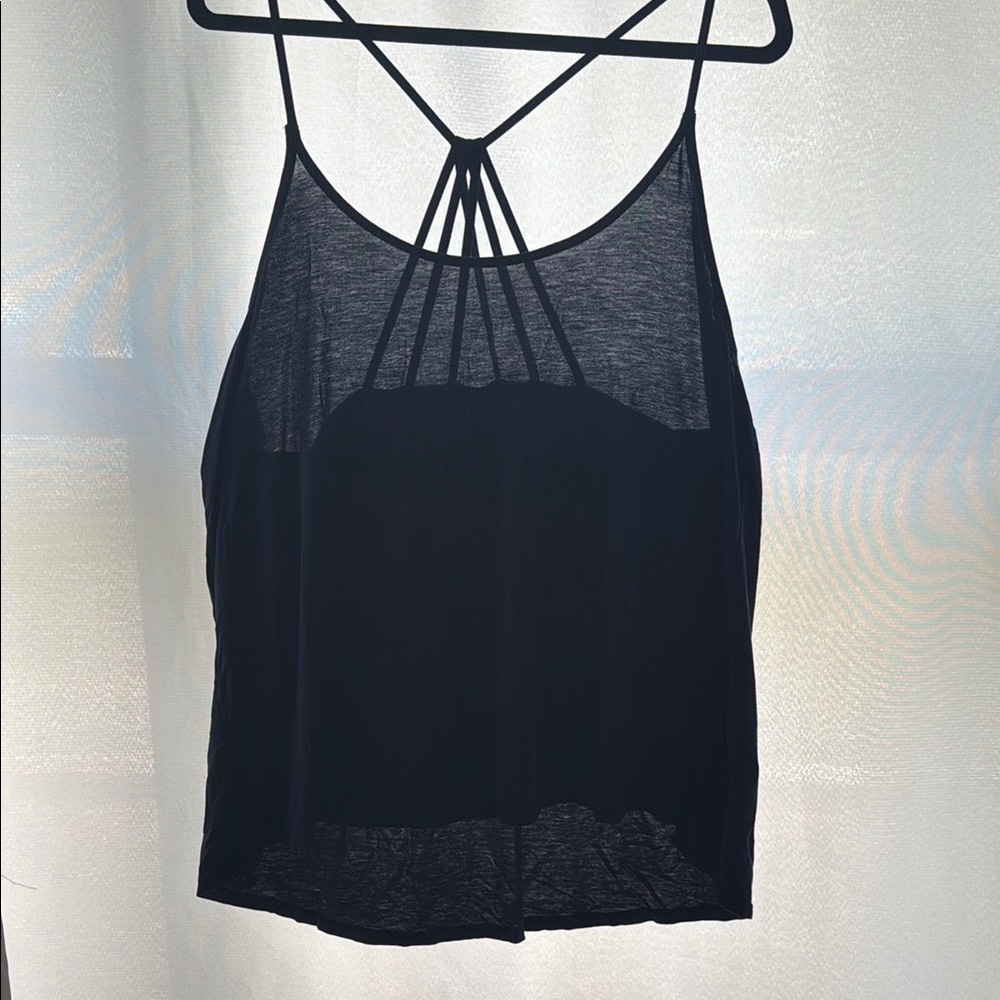 Elegant Navy Blue Strappy Women's Top